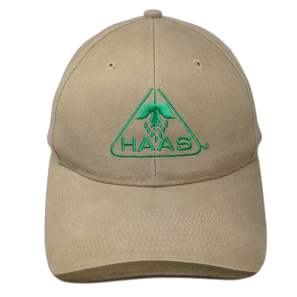 Falcon Headwear Baseball Cap Beige One Size Haas Hops Brewing US Flag Logo Hat